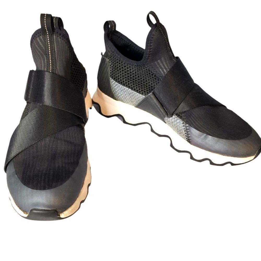Sorel Kinetic Sneak Sneakers Black Tobacco Strap 8.5